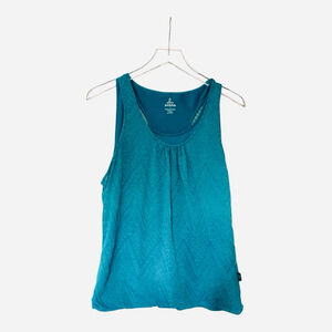 EUC Women's Prana Double Tank Top Size L Blue Turquoise
